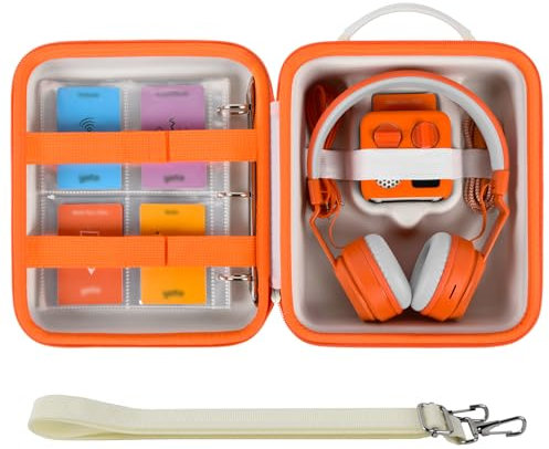 Travel Case Compatible with Yoto Mini – Kids Audio & Music Player, Holder Bag for Children’s Speaker Plays Audiobook Cards (White, Large)
