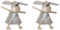 HUNTER HUGGLY Blanket Donkey, Hundespielzeug, Plüsch, Kuscheldecke, Esel, 27 cm, grau (Packung mit 2)