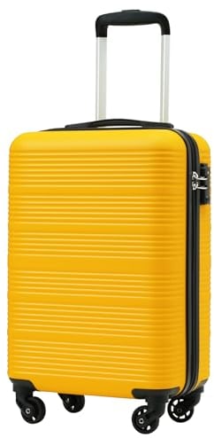 COOLIFE Handgepäck Koffer 55x35x20cm für Ryanair & Easyjet mit 4 Silent Spinner Rädern & TSA-Schloss – ABS-Hartschale, Leicht Handgepäck