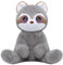 Mewaii Süßes Waschbär Plüsch Kawaii Plüschtiere Stofftiere Squishy Plüschtiere für Unisex Frauen und Männer