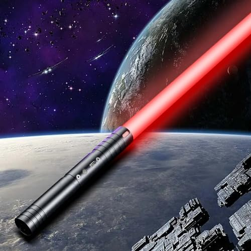 SLVCREK Sabre Laser pour Enfants, 2 Pièces Lightsaber 12 Couleurs Sabre Lumineux, Epées Laser Rechargeable avec Son, Costume Cosplay d'halloween, Jouet pour Enfants (1 PC)