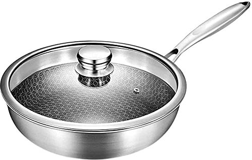 TiStm Wok Frying Pan Non-Stick Pan Copper Pan Handle Removable Anti-Scratch Omelette Pan Breakfast Pan Non-Stick Frying Pan-30cm Skillet (Size : 28cm)