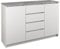 roe furniture Kommode mit 4 Schubladen & 2 Schränke - Modern Schubladenschrank - Komodenschrank - Schubladenkommode 120 cm Breit - Weiß & Beton