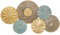 100cm Wandskulpturen Rechteck Wanddekoration Metall Wandschmuck Dekorationen 3D Metallbilder Modernes Kunstwerk für Haus Wohnzimmer Esszimmer Schlafzimmer Küche Korridor, Gold-Blau