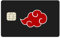 Weeb Akatsuki Wolken Kreditkarten Skin Kreditkarten Aufkleber, EC Karten Aufkleber, Anime Kreditkarten Sticker, Credit Card Skin Cover - Stilvoller Schutz für Ihre Karten (Large Chip)