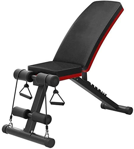 CAFIEDR Hantelbank, Bankdrücken, Hantelstange, Bankdrücken, Krafttraining, Rückenlagebrett, Fitnessgerät, multifunktionale, klappbare Hantelbank