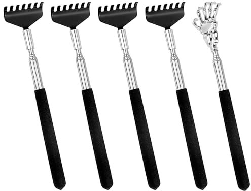 CANGCANG 5pcs rascador espalda,rascador de espalda back scratcher rascador espalda madera telescópico back scratcher massager metal
