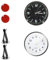 2 Stück Car Clock, Mini Fahrzeug Armaturenbrettuhr, Auto Armaturenbrett Uhr, Mit Doppelseitigem Aufkleber und Lüftungsclip, Stilvolle Leuchtende Quarz-Autouhr für jedes Auto(Schwarz & Weiß)