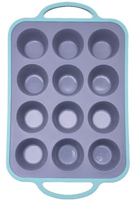 Moules ronds en silicone pour 12 tasses, chocolats, gâteaux, pâtisseries de cuisine