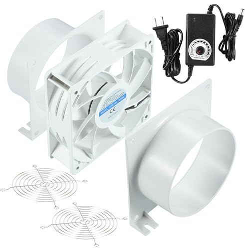 4 Inch DC12V Axial Exhaust Fan, White
