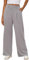 M MOTEEPI Hosen Damen Weite Hose Grau Palazzo Hose Stoffhose Elegant Freizeithose Weites Bein Damen mit elastischem Bund Business L