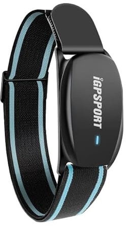 iGPSPORT HR70 - Sensor de frecuencia cardíaca, monitor de frecuencia cardíaca, correa de pecho impermeable IPX7 con doble módulo BLE/ANT+ y duración de 1200 horas para ciclismo, correr, yoga, fitness