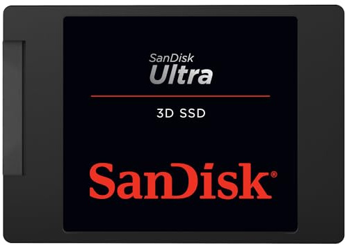 SanDisk Ultra 3D 1 TB SSD interne SSD Festplatte ( intern 2,5 Zoll, stoßbeständig, 3D NAND-Technologie, n-Cache 2.0-Technologie, 560 MB/s Übertragungsraten) Schwarz (Reacondicionado)
