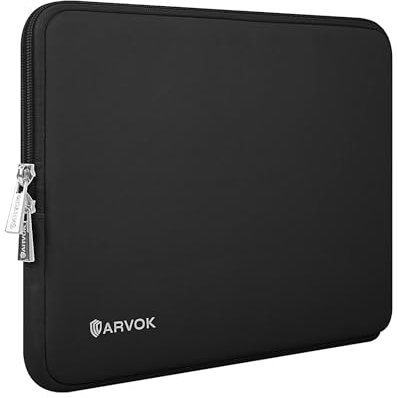 Arvok 13 13.3 Zoll Laptoptasche Schutzhülle, Wasserabweisend Laptophülle Notebook Hülle Tasche für MacBook Air MacBook Pro 13 14 Zoll, für HP ThinkPad Dell Lenovo Asus Acer MSI, Schwarz
