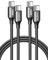 CLEEFUN 100W USB C to USB C Cable (1m, 2-Pack), 5A Fast Charging Type C to C Charger Cable Power for iPhone 16/15 Pro Max,MacBook Pro M3/Air iPad Pro 2024/Air 5, Galaxy S24/S23 Ultra Pixel 9 (Black)