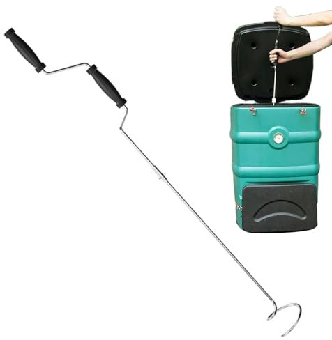 Manueller Kompostturner, Kompost-Mixing-Tool, 100 cm (44 Zoll) Aeration Tool, robust und effizient, ideal für Outdoor-Garten-Wastmanagement und Komposting