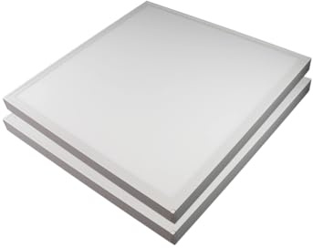 ENOVALITE 2er Pack LED Panel 62x62cm, mit Aufbaurahmen, 36W 3600lm | 4000K Neutralweiß, Deckenleuchte, inkl. Trafo, Rasterleuchten, Einlegeleuchte, Büroleuchten, Rasterdecke