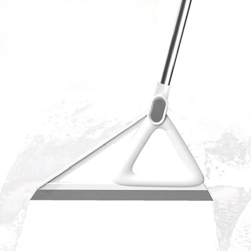 Escoba mágica - Escoba limpiacristales para suelo | Rascador triangular de agua 2 en 1 | Barredora portátil para el hogar, cepillo triangular para el polvo del pelo, con mango largo para suelo, baño