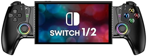 One Piece Controller für Switch 2/Switch/OLED/iOS/Android mit Handyhülle, Switch 2 Controller mit RGB-Beleuchtung, verbesserten Joysticks,Turbo, Daumengriffen, Handheld-Gaming-Gamepad, Keylinker-App