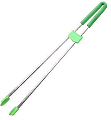 RoaQinFo Poubelle avec Perche Supérieure, Outil de Collecte Des Déchets de 91 Cm, Pinces à Feuilles Longues pour Jardin, Tige En Aluminium