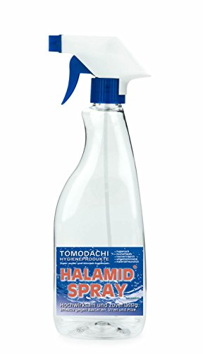 Halamid Pferd, Stalldesinfektion, Haut, Wunde, Huf. Tötet Keime, Bakterien, Pilze. 5g 1% sprühfertige 500ml Desinfektionslösung. Mit Leitungswasser auffüllen, vor Gebrauch schütteln.