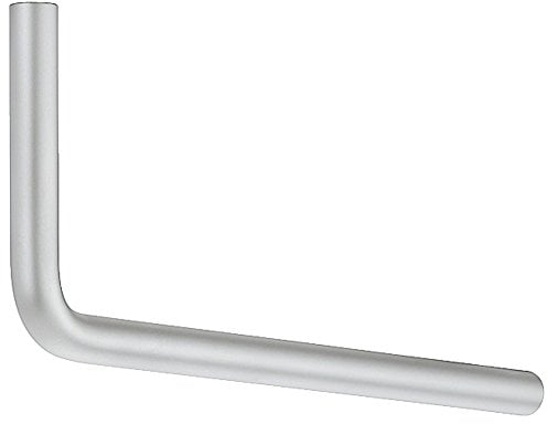Moderner Wandgarderobe Paneel & Flur - H6054 Garderobenbügel verchromt matt Garderobenstange L-Form | Kleiderbügelhalter Länge 230 mm | 1 Stück - Kleiderbügel-Stange für die Fachboden & Wand-Montage
