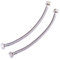 EVG Coppia di connettori per tubi flessibili da 1/2 x 1/2 BSP 600 mm - Tubi flessibili di ricambio fai da te per caldaie, lavandini e lavabi - 304 Tubi flessibili intrecciati in acciaio inox