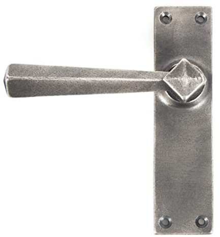 From the Anvil Antique Pewter Straight Lever Latch Set