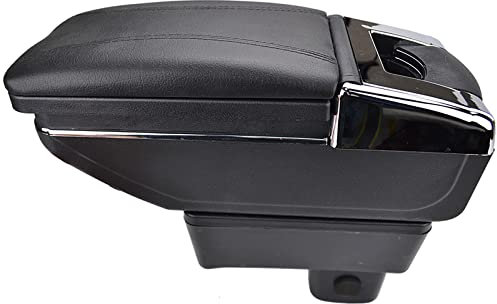 Drehbare Armlehne für Swift 2005-2020 schwarz Gewinde Aufbewahrungsbox Armlehne -Schwarz mit schwarzem Faden