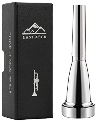 EASTROCK Trumpet Mouthpiece 3C Silver Plated Bullet Shape Vaccum Package