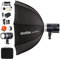 GODOX AD300 Pro Studio Portable Flash Kit with AD-S85S Silver 85cm Softbox, 300Ws Flash with TTL HSS 1/8000th High Speed Bi-Colour Modelling Lamp 3000K 6500K + 12 Month Extended Warranty Card (3 Yrs)