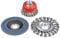 kwb 3-teiliges Drahtbürsten-Set für Winkelschleifer - Reinigung und Schleifarbeiten - Inklusive 115 mm Schleifscheibe K-80 - M14-Aufnahme