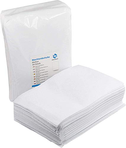 Lot de 50 gants de toilette jetables en molleton pour un entretien rapide et complet du corps et des parties intimes