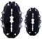 Car Caliper Cover 2 Pair 3D Style Car Universal Disc Brake Caliper Covers Front Rear Kits Car Wheel Replacement for 18~20 Inches,Black