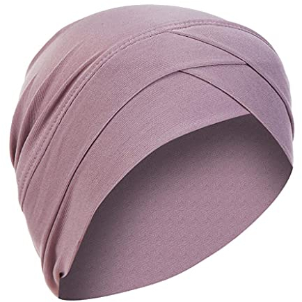 Zhiyao Beanie Mütze Damen Kappe aus Bambus für Chemo Turban Einfarbig vseitig ineinander gehend in W-Form Frauen Kopftuch Muslim