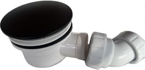 Noir Black Shower Waste | Fast Flow 90mm | Fast Flow | 40mm Trays | Black | Suits Low Profile Trays