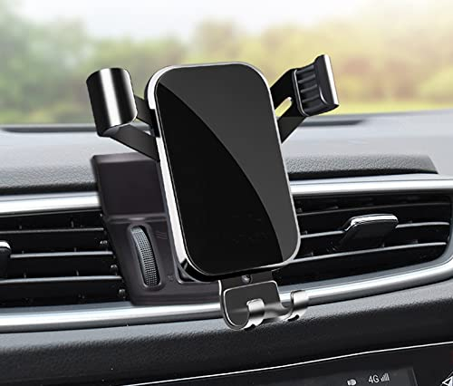 LSXEL Mobiltelefonhalter für Nissan Qashqai J11 (2017-2022) und Xtrail T32 (2014-2021) mit 4-6,5-Zoll-Smartphones, Schwarz, Armaturenbrett, 69 Gramm, Kunststoff und Aluminium