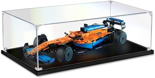 Havefun Acryl Vitrine Kompatibel Mit Lego 42141 Mclaren Formel 1 Rennwagen, Schaukasten Showcase Staubdichte Display Case für Lego 42141 - Nicht Enthalten Modellbausatz