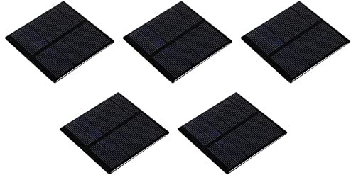 sourcing map Mini Solaire Panneau Cellule 3V 210mA 0.63W 70mm x 70mm pour Bricolage Électrique Puissance Projet Paquet de 5