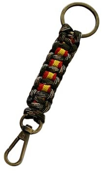 MIBANDERA Llavero Bandera de España, Llavero Hombre Mujer Bandera España. Llavero Coche Moto (Camuflaje Trenzado)