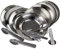 Black Snake® Flacher und tiefer Camping Picknick Teller mit Besteck Set aus Edelstahl - 4 Personen - Set
