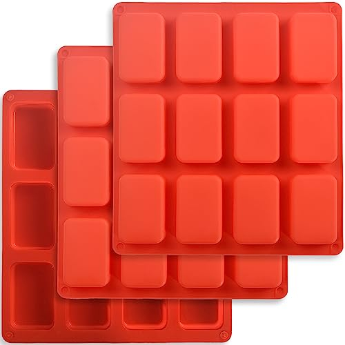 ionEgg Silikon Mini Kastenform Antihaft Mini Brotform 12 Hohlraum Silikon Brot Backform für Mini Laib Kuchen Brot Hackbraten 3 Stück
