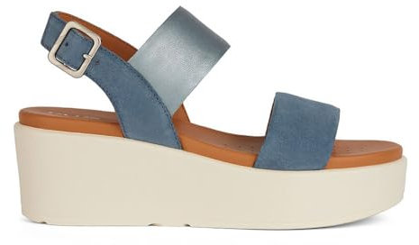 Geox D Xand 2.2s A, Sandali con Zeppa Donna, Avio, 39 EU