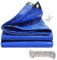 Jianyana Lonas, PVC 440 g/m² Lona Impermeable Exterior Lona Remolque Lona Piscina con Ojales, Diez Metros de Cuerda, Colore: Azul (3 x 4 m)