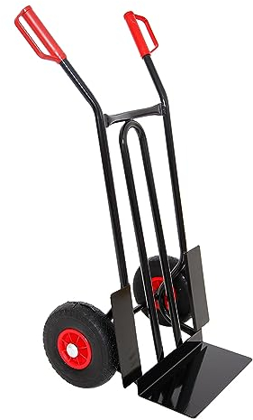 Proregal Sackkarre Rhino XL Schaufel | HxBxT 104x60x50 cm | Tragkraft 250kg| Pannensichere Räder | Schwarz | Transportkarre für Umzug oder Getränkekisten