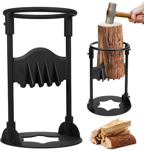 MONCAP Holzspalter Kindling Cracker Ø19cm Anzündholzspalter Brennholzspalter Manueller Holzspalter Kindling Cracker Gusseisen Holzspalter Tragbarer Manuelles Spaltwerkzeug für Campingplatz Zuhause