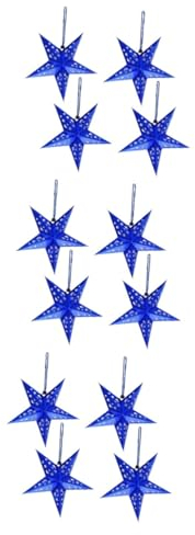 Housoutil 3 Sätze Weihnachtsstern leuchtet Christbaumschmuck zum Aufhängen 3D-Gold-Baumspitze Stern für Weihnachten Weihnachtsdekorationen beleuchtet Stern- Papier