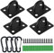 Rierousy 4 Piastre Oculari in Acciaio Inox con e Moschettoni, Gancio Soffitto, Ancoraggio Soffitto Inox, Gancio per Piastra Oculare, Gancio a Parete
