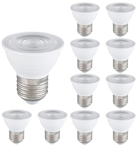 Rysa Light Par16 Ampoule LED à col court, dimmable en 10 groupes, 5W, 500lm, projecteur LED (équivalent à une ampoule halogène de 50W) spot encastré lampadaire, E27 (Chaud whte 3000k)