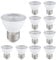 Rysa Light Par16 LED-Leuchtmittel mit kurzem Hals, dimmbar in 10 Gruppen, 5 W, 500 lm, LED-Projektor (entspricht einer 50 W Halogenlampe), Einbaustrahler, Stehlampe, E27 (Warmweiß 3000 K)